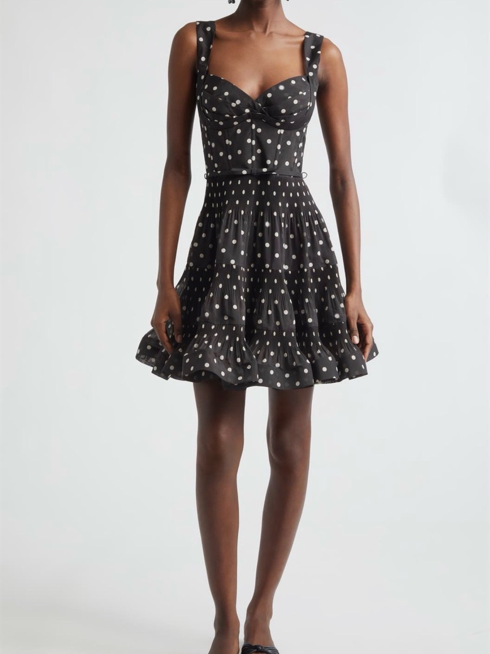 Zimmermann Black and White Polka Dot Mini Dress